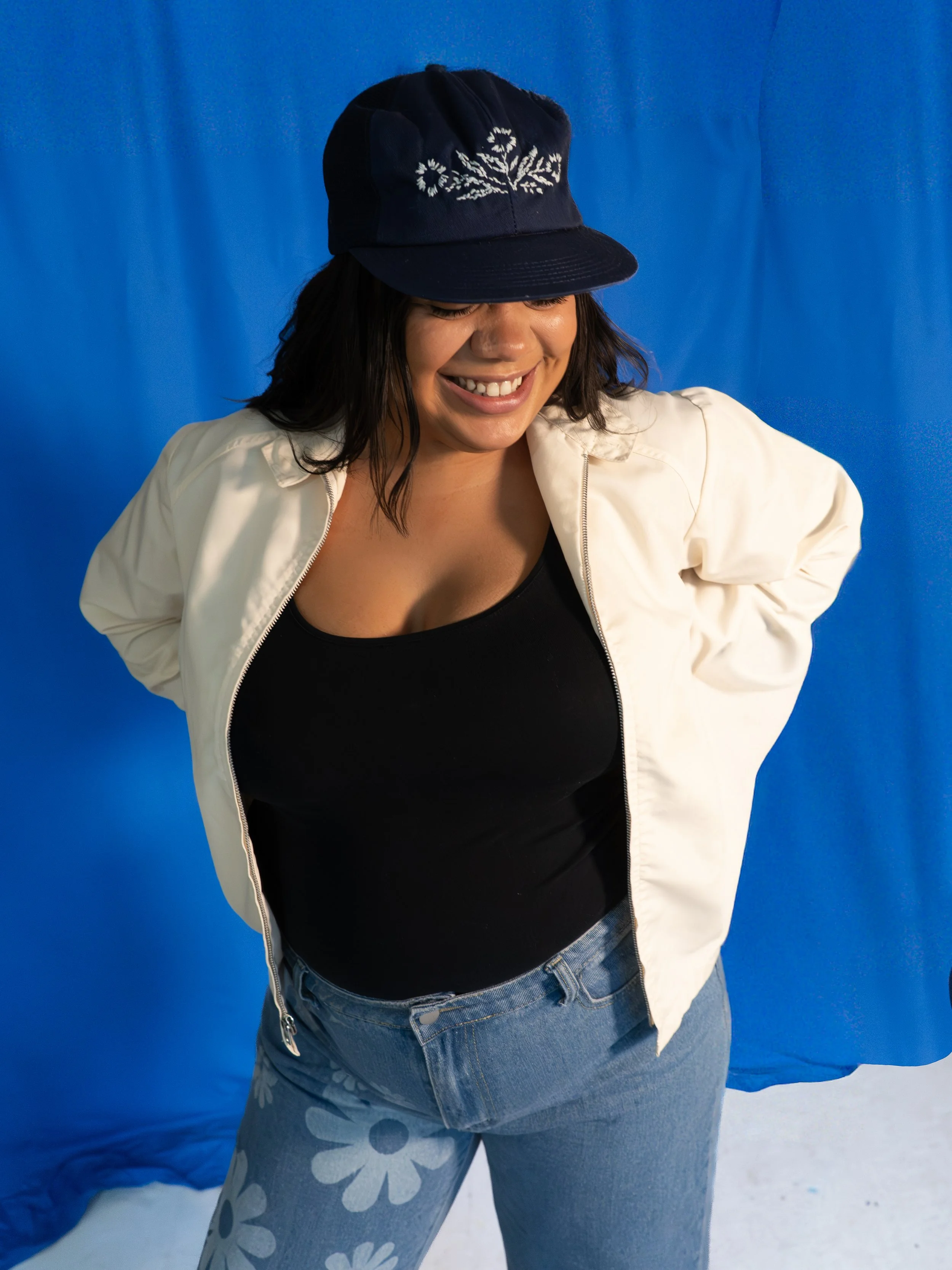 Hand Embroidered Pyrex Hat