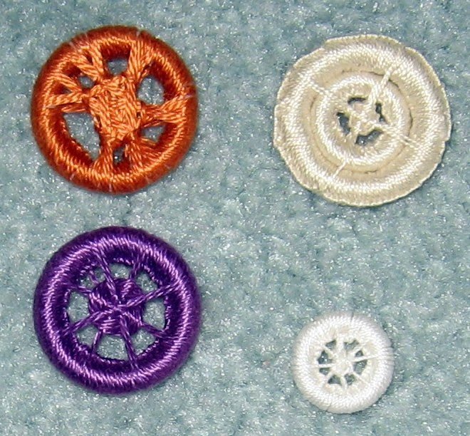 Examples of Dorset buttons