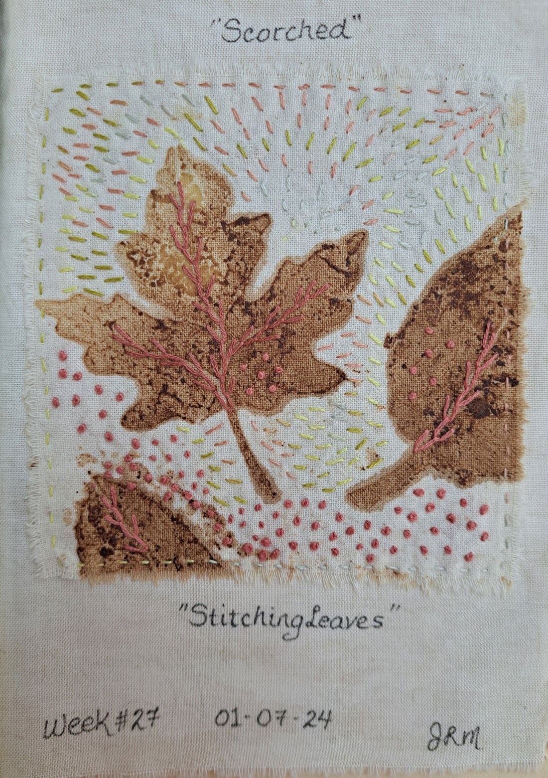 Slow Stitched Weekly Journal