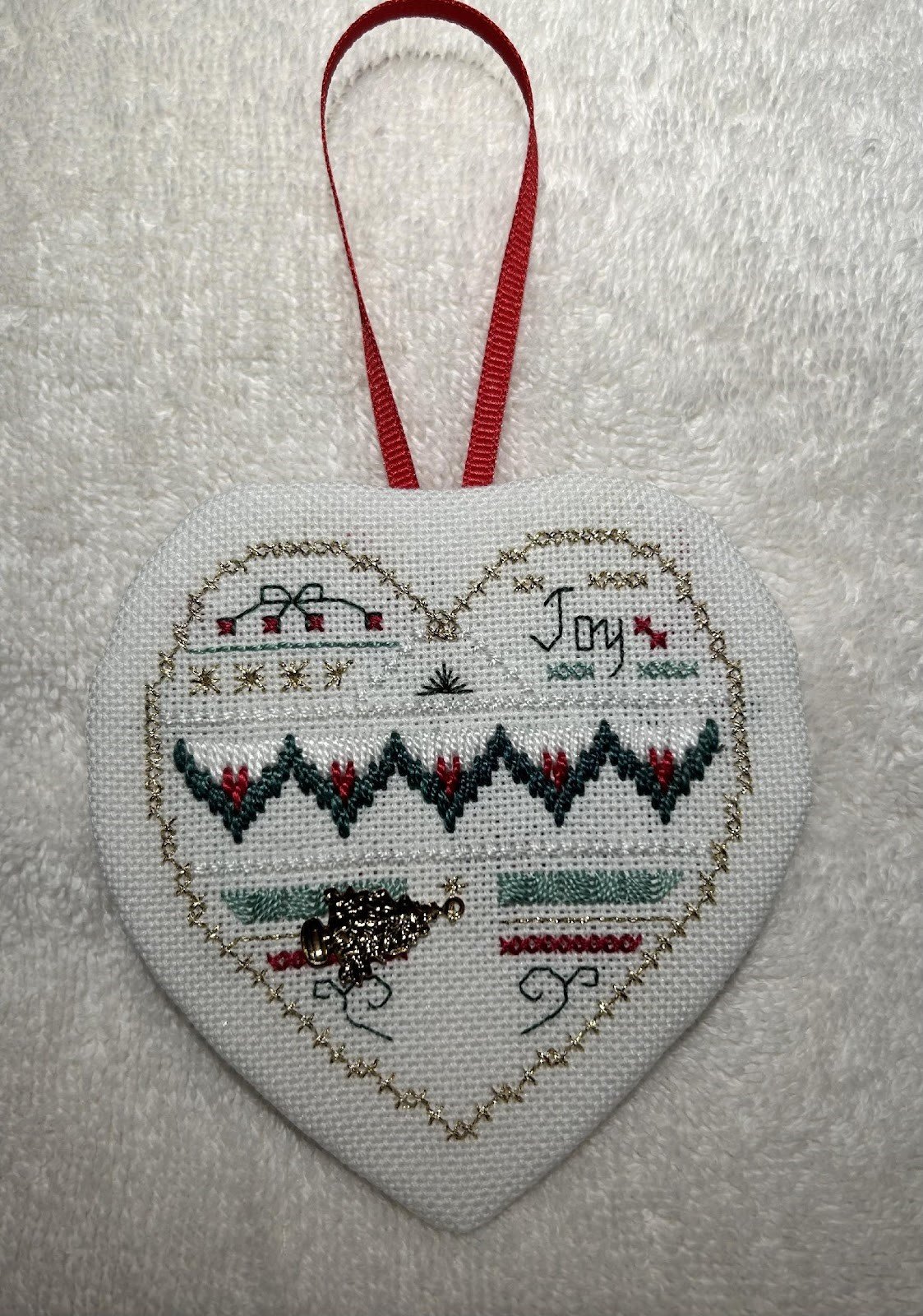 "Joy" featuring the Bargello Satin Stitched Technique 