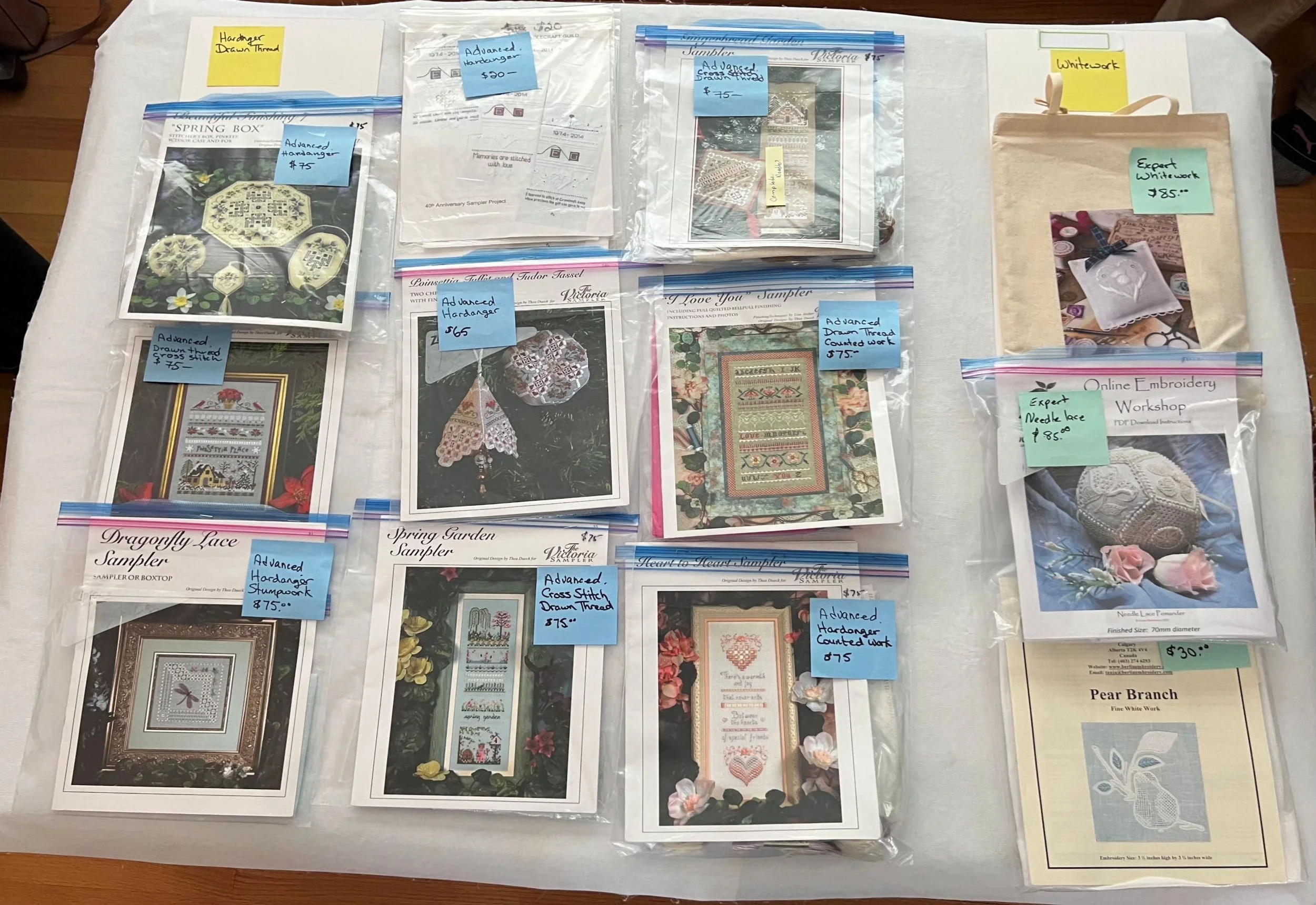 Hardanger-drawn thread and Whitework