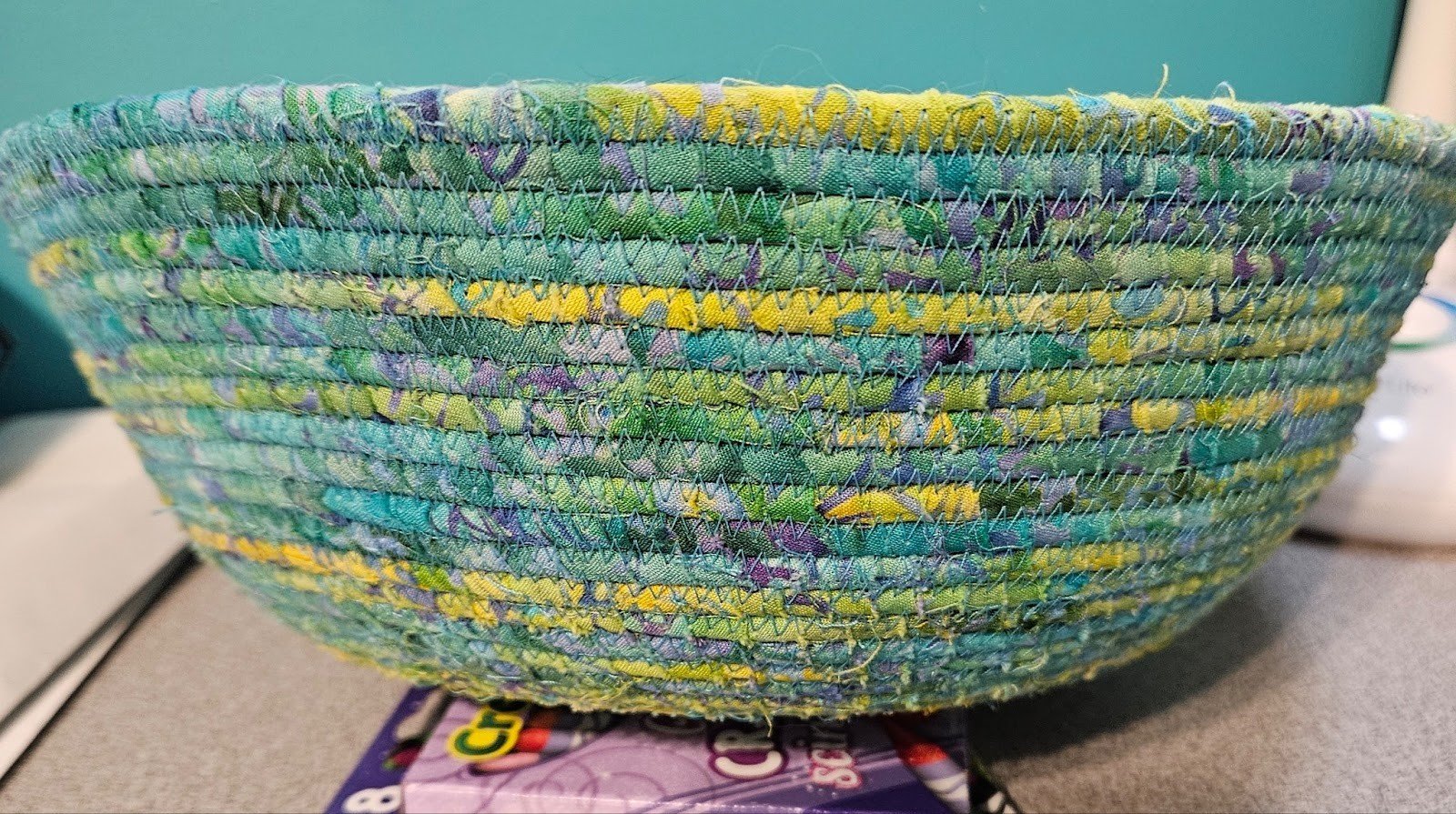 Caribbean Waters Rope Bowl - side view