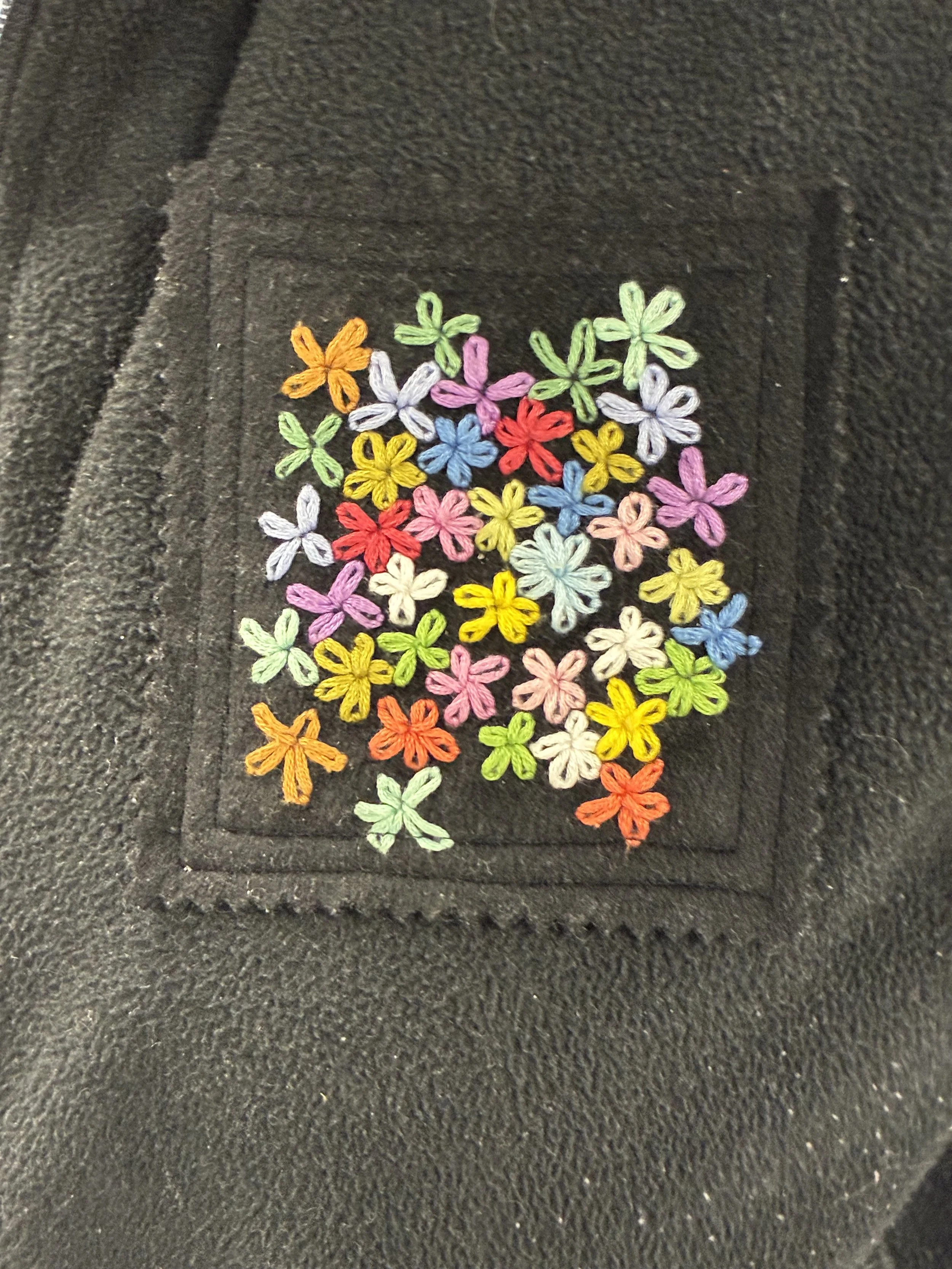 Embroidered flowers coverup by Inge F