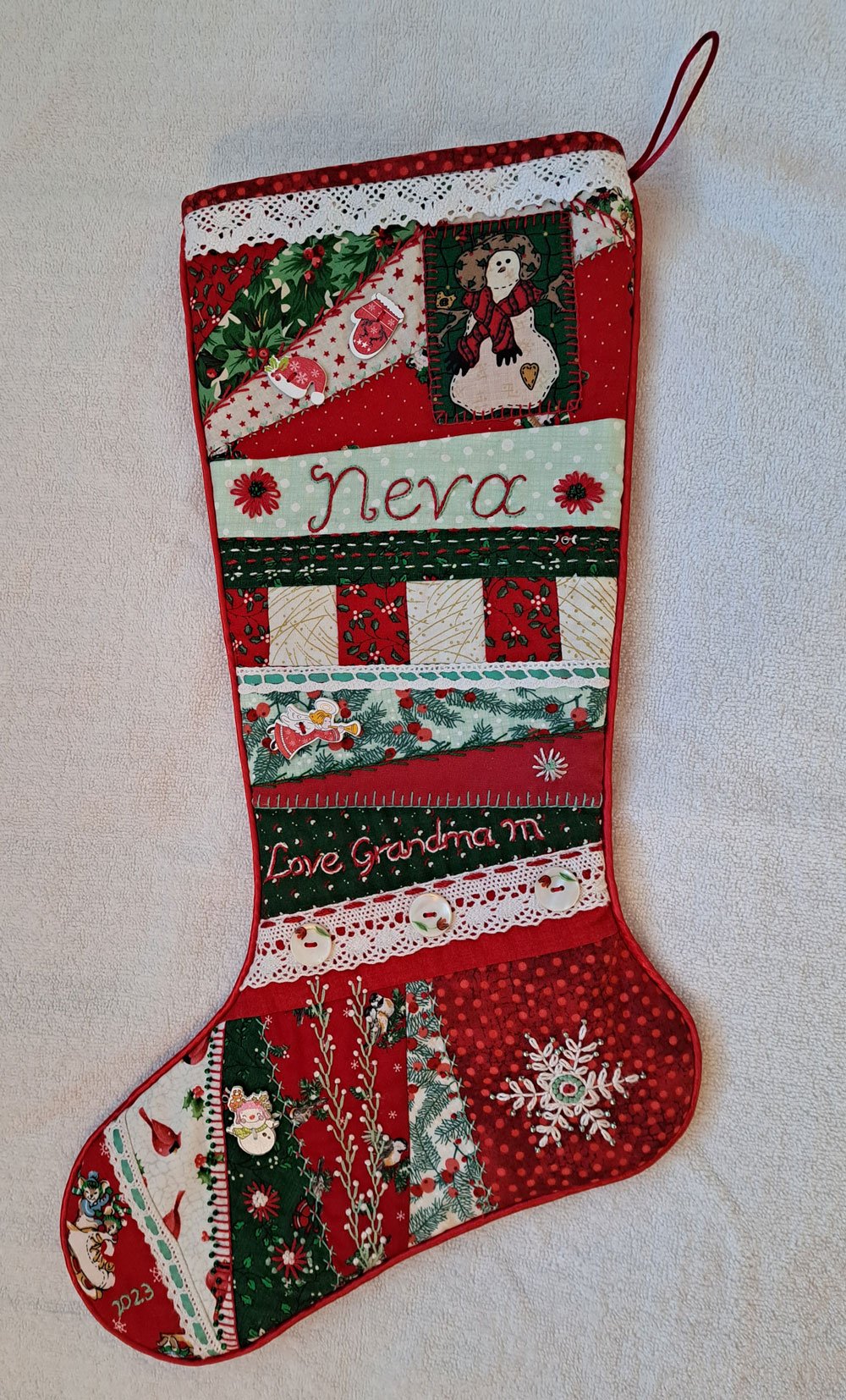 Victorian Style Christmas Stocking 