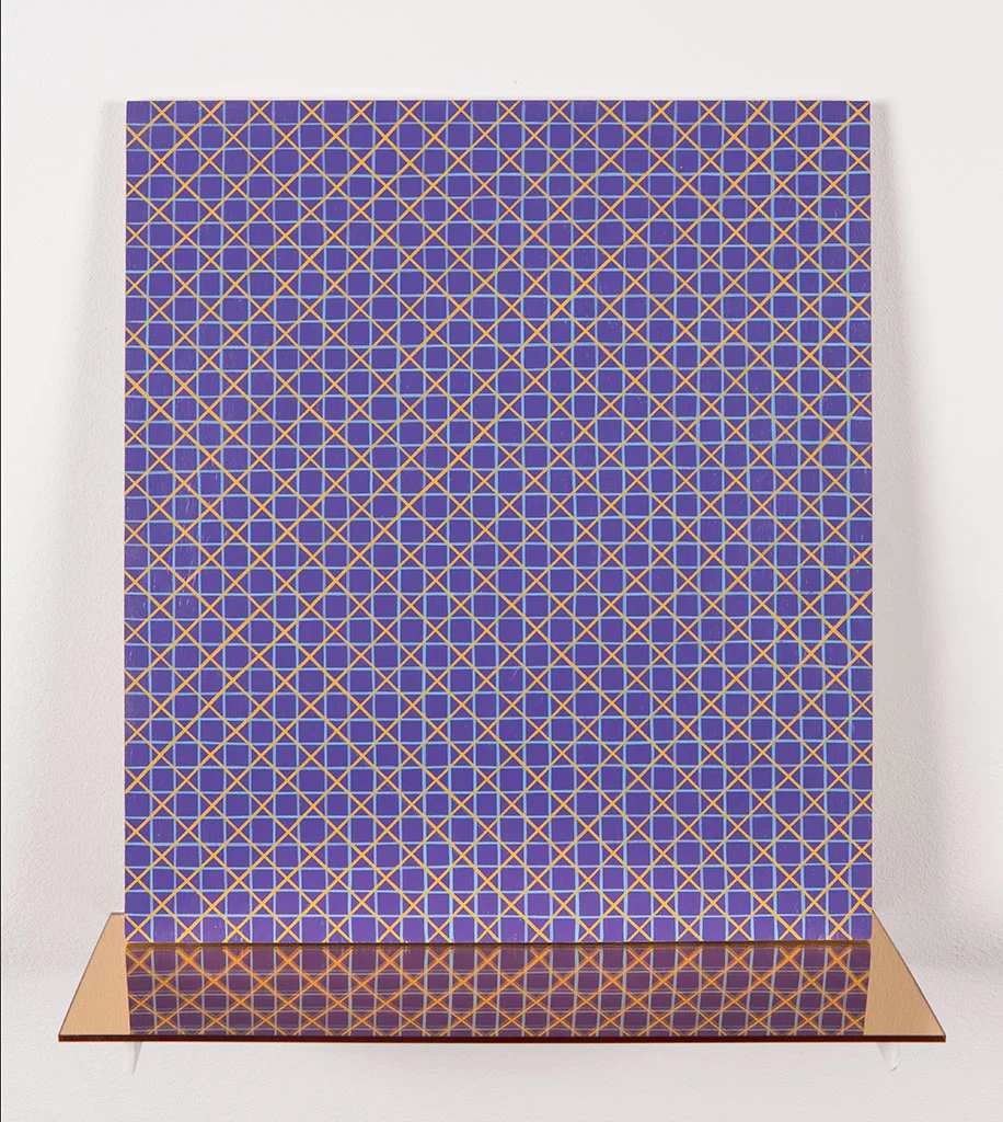   Grid    (with mirror) , 2015, acrylic on marine ply and mirrored perspex shelf. Photographer:  Jek Maurer  