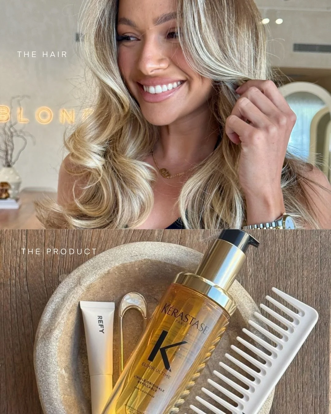 The hair &amp; our hero K&eacute;rastase products 🤍

@kerastase_official