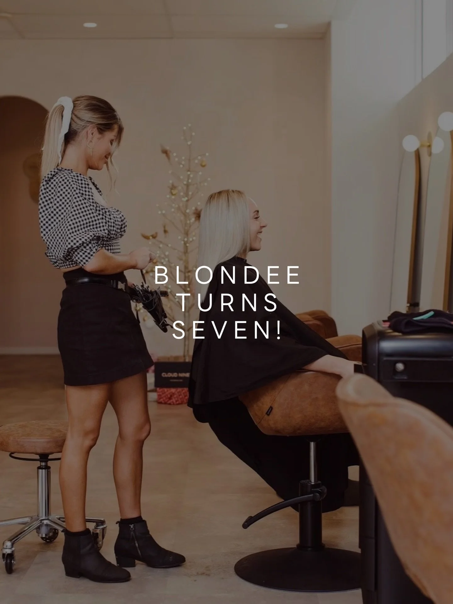 BLONDEE TURNS SEVEN! 🥳

To celebrate, we&rsquo;ve taken a little dip into the archives and found one photo from every year we&rsquo;ve been creating beautiful hair 🫶🏼

Who remembers the old Newstead salon fit out? 🙈