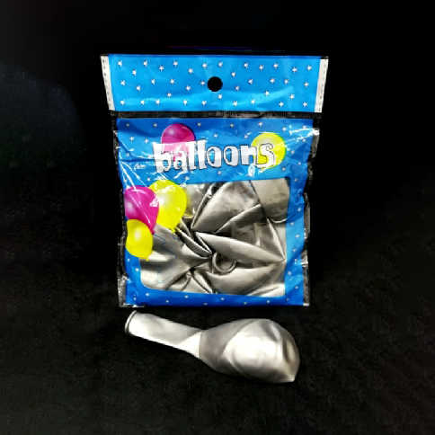 Metallic silver balloon - PW-BLN-MET10-SV - Balloons, Helium Gas