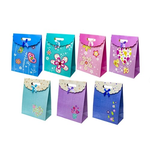 Amazon.com: LOVESTOWN Colorful Gift Bags, 18 PCS Colored Paper Bags Rainbow  Party Favor Kraft Candy with Handle for Birthday Wedding and Celebrations :  Health & Household
