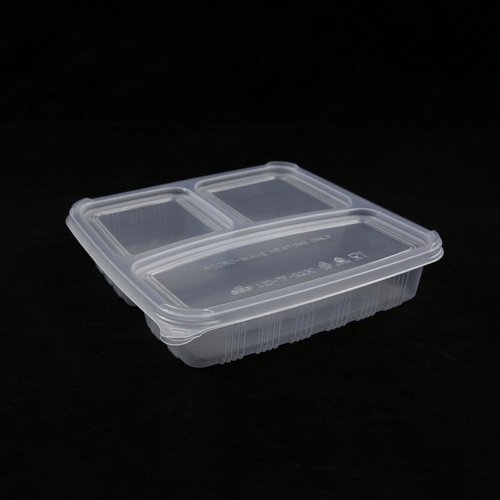 Packing Food Microwave Safe Disposable 3 Compartment Pp Food Container With  Clear Lid Black Takeaway Food Packaging Box - Buy Takeaway Food Packaging  Box,Microw…