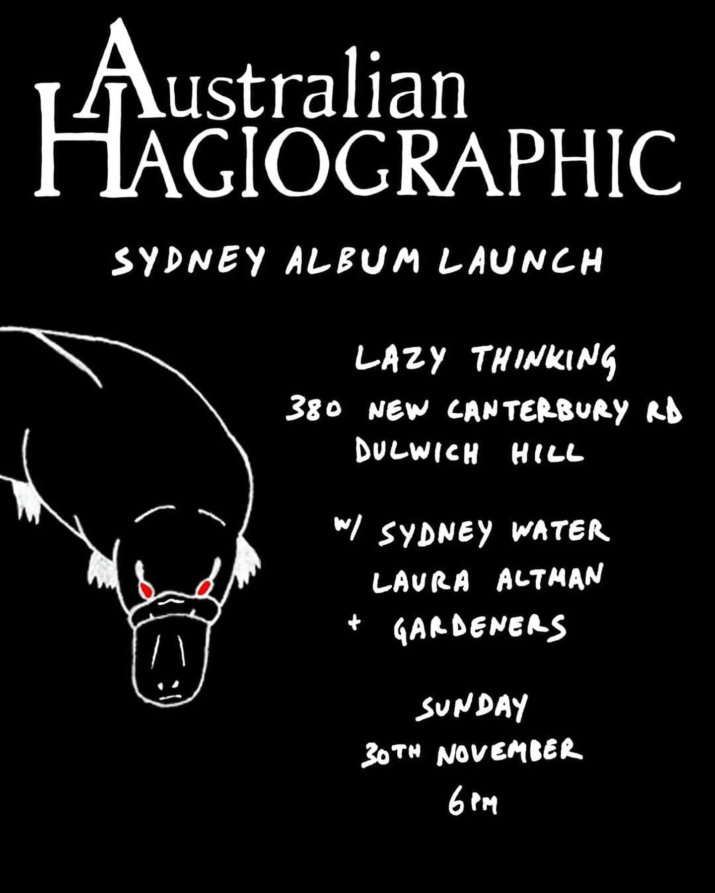 Playing a solo set at @lazythinking__ this Sunday Nov 30 (ahead of my launch 🚀 the following week) supporting These Guy! @these.guy 

From 6pm
$15 

I&rsquo;ll be playing some kind of blend/meeting of my improvised clarinet and feedback with my song