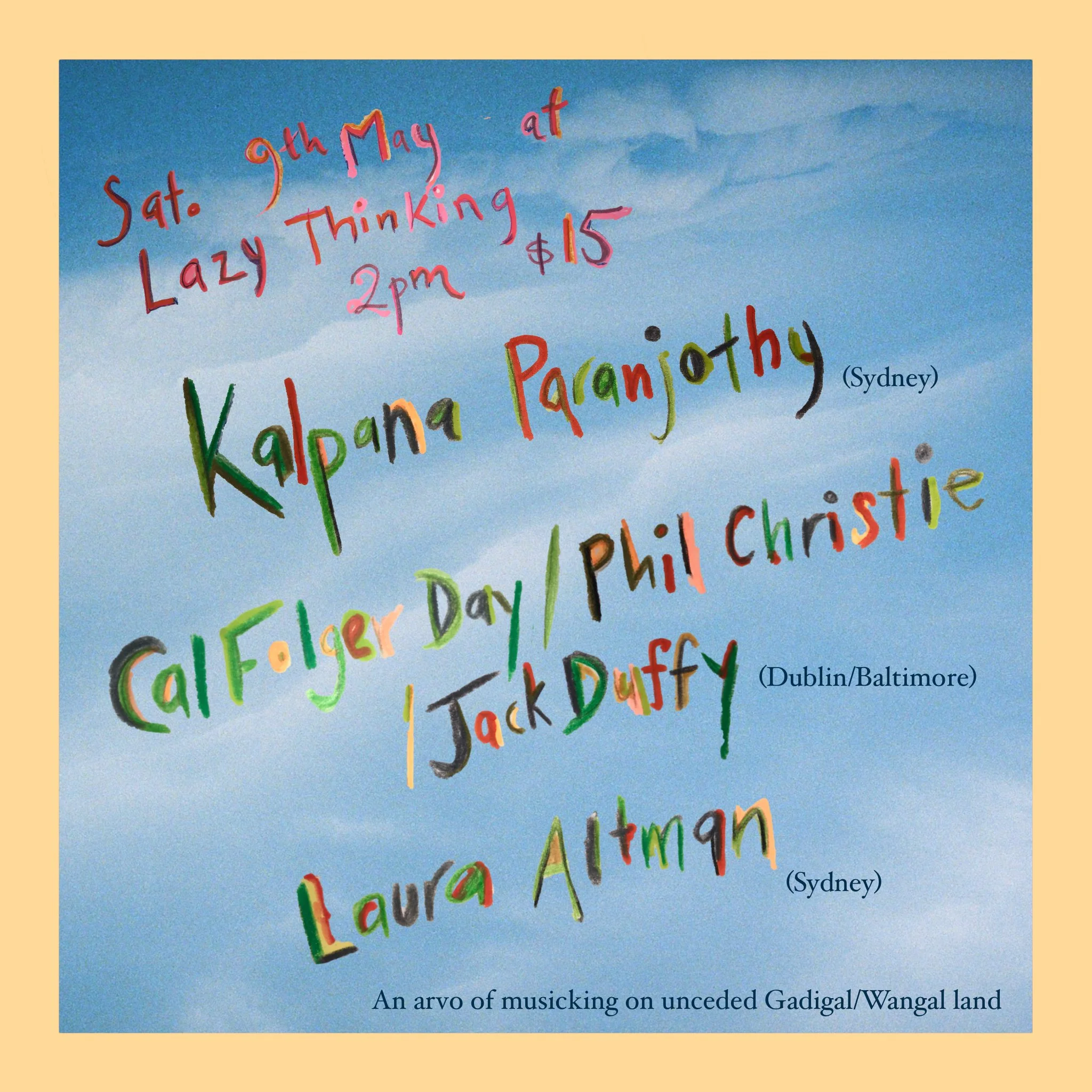 Cal Folger Day / Phil Christie / Jack Duffy + Kalpana Paranjothy + Laura Altman