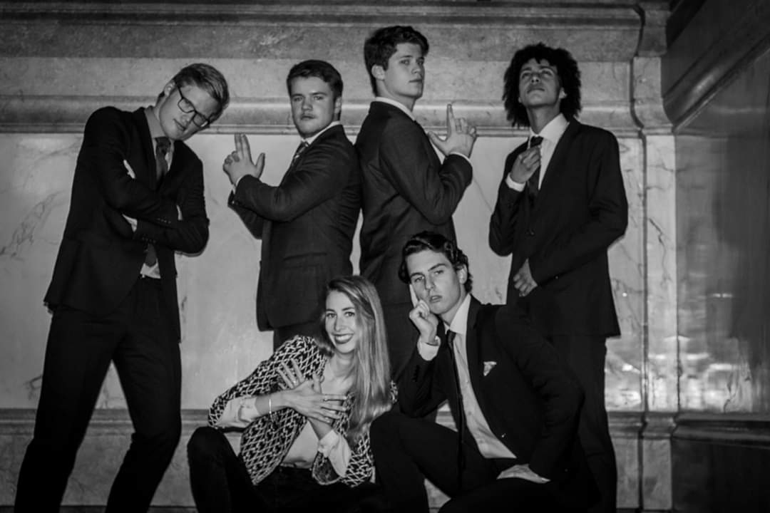 Our delegation. In the back (l.t.r.): Friedrich, Phil, Kiril, Vincent. In the front: Ricarda and Jakob.