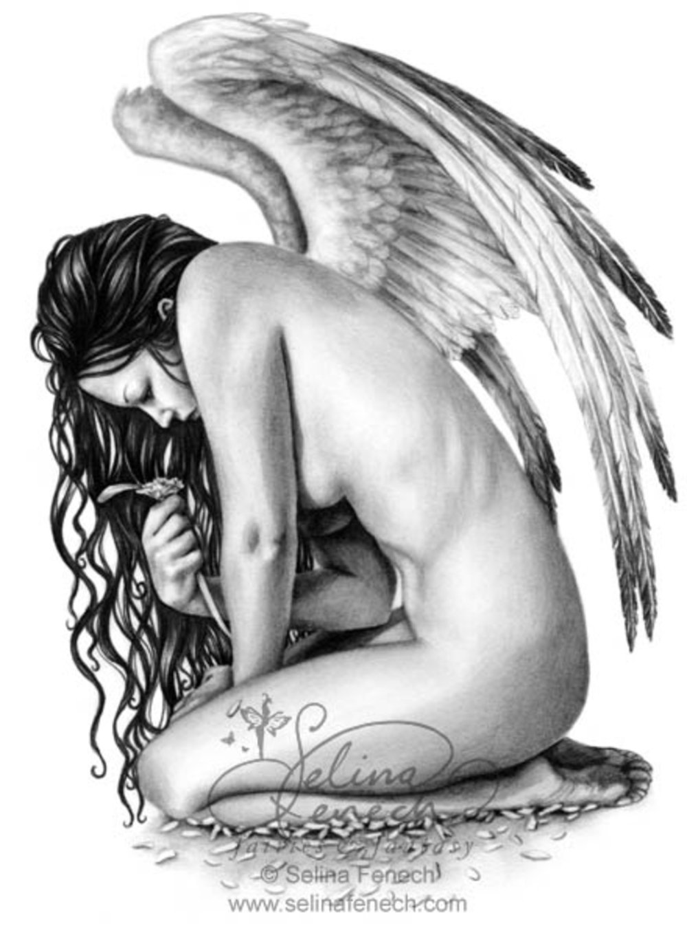 ангел голая рисунок фото 32