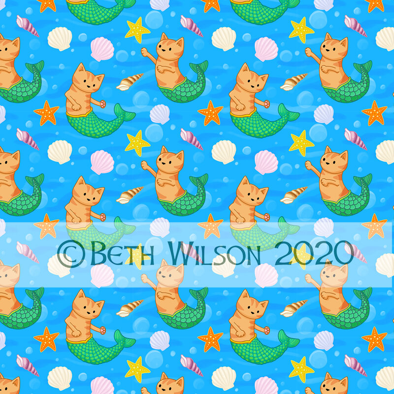 mermaid cats sea shells.jpeg