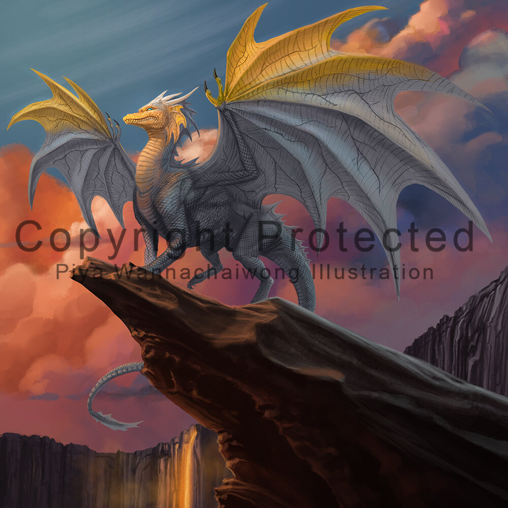 White Dragon at Sunrise