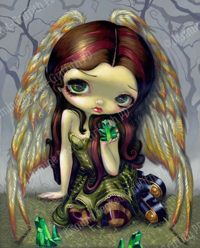 Angel With Emeralds