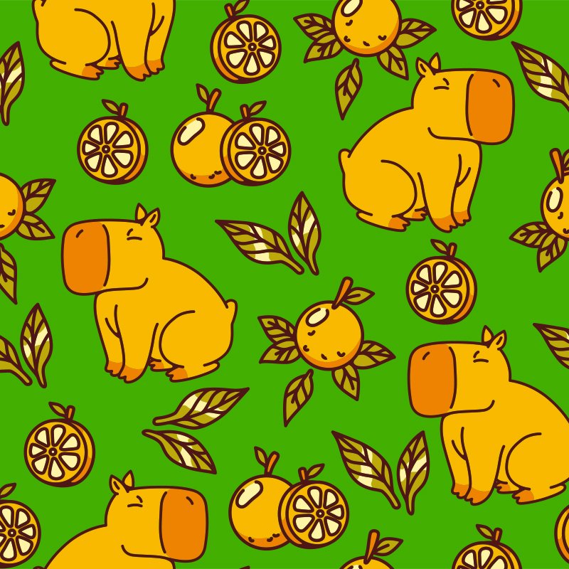 Capybara-With-Oranges-Leaves-Green.jpg