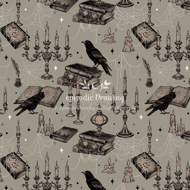 halloween-candelabra-kahki-grey-pattern.jpg