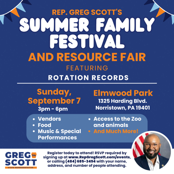State Rep. Greg Scott’s Annual Summertime Family Festival and Resource Fair