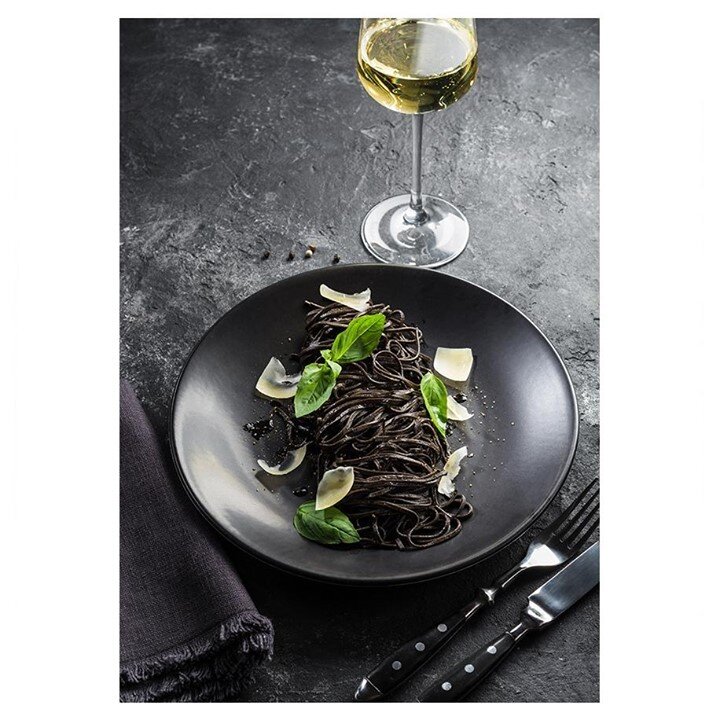 Adding squid ink to the water and dough as the pasta is made, results in a very black colored pasta, our Nero di Seppia. Buon Appetito! 🦑 // En ajoutant de l'encre de seiche &agrave; l'eau et &agrave; la p&acirc;te au moment de la fabrication des p&