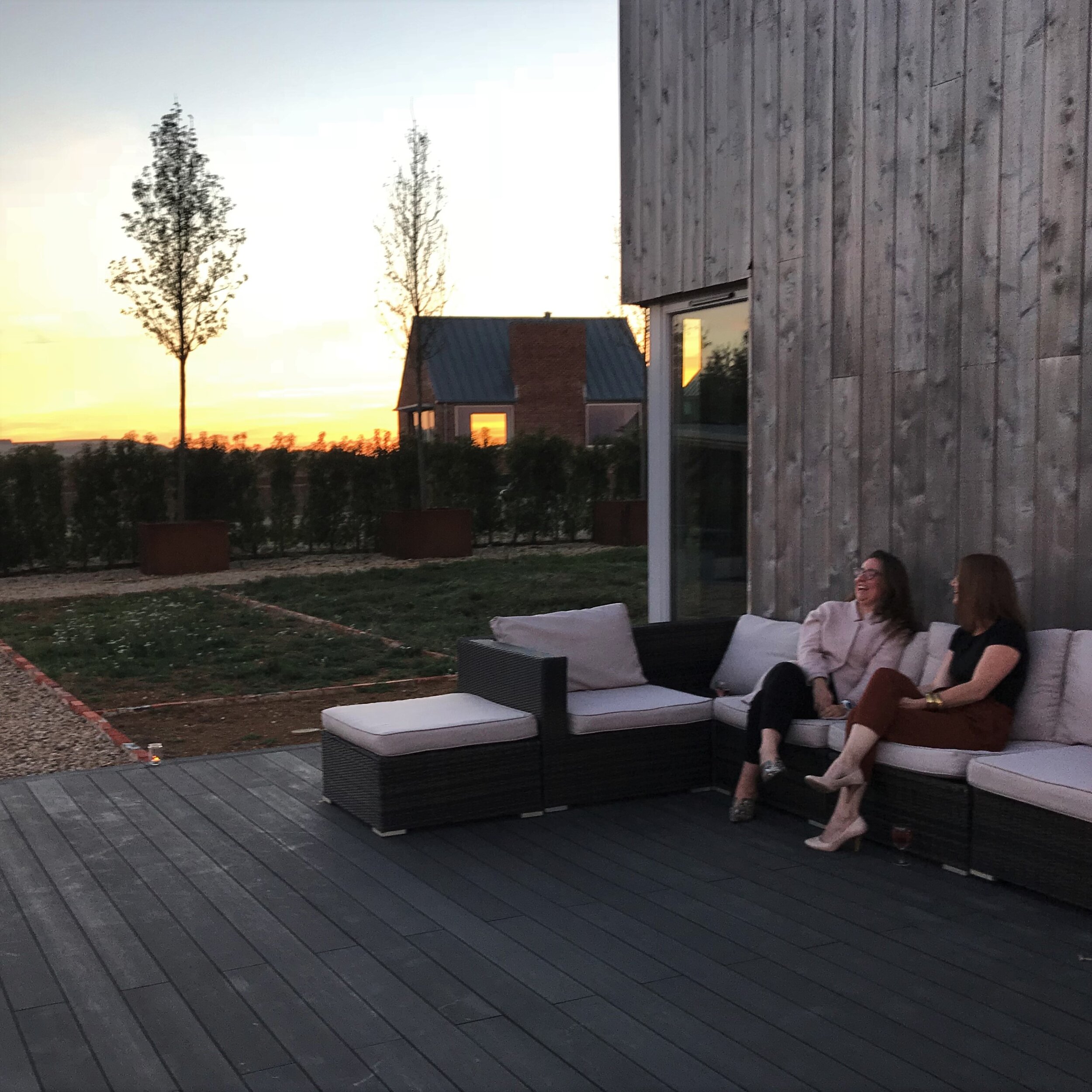 GarlandsBarn Ladies on decking at pop up dinner Yafo kitchen.jpeg