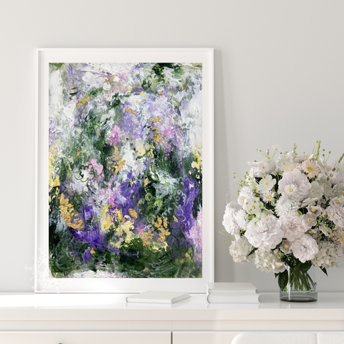 New abstract Floral painting Sunshine on my mind