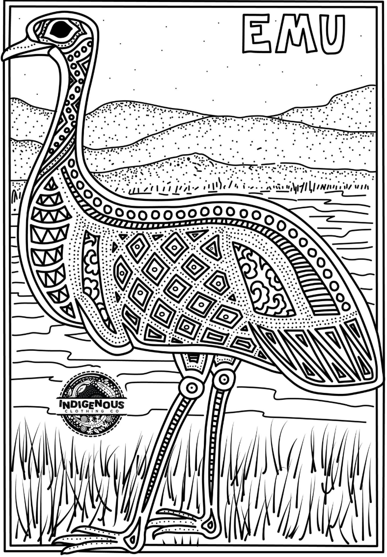 Australian Aboriginal Animal Coloring Pages