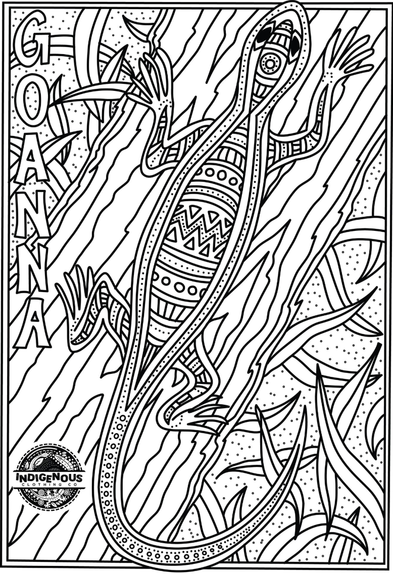 Free Aboriginal Colouring In Animals for Kids (Digital + Print