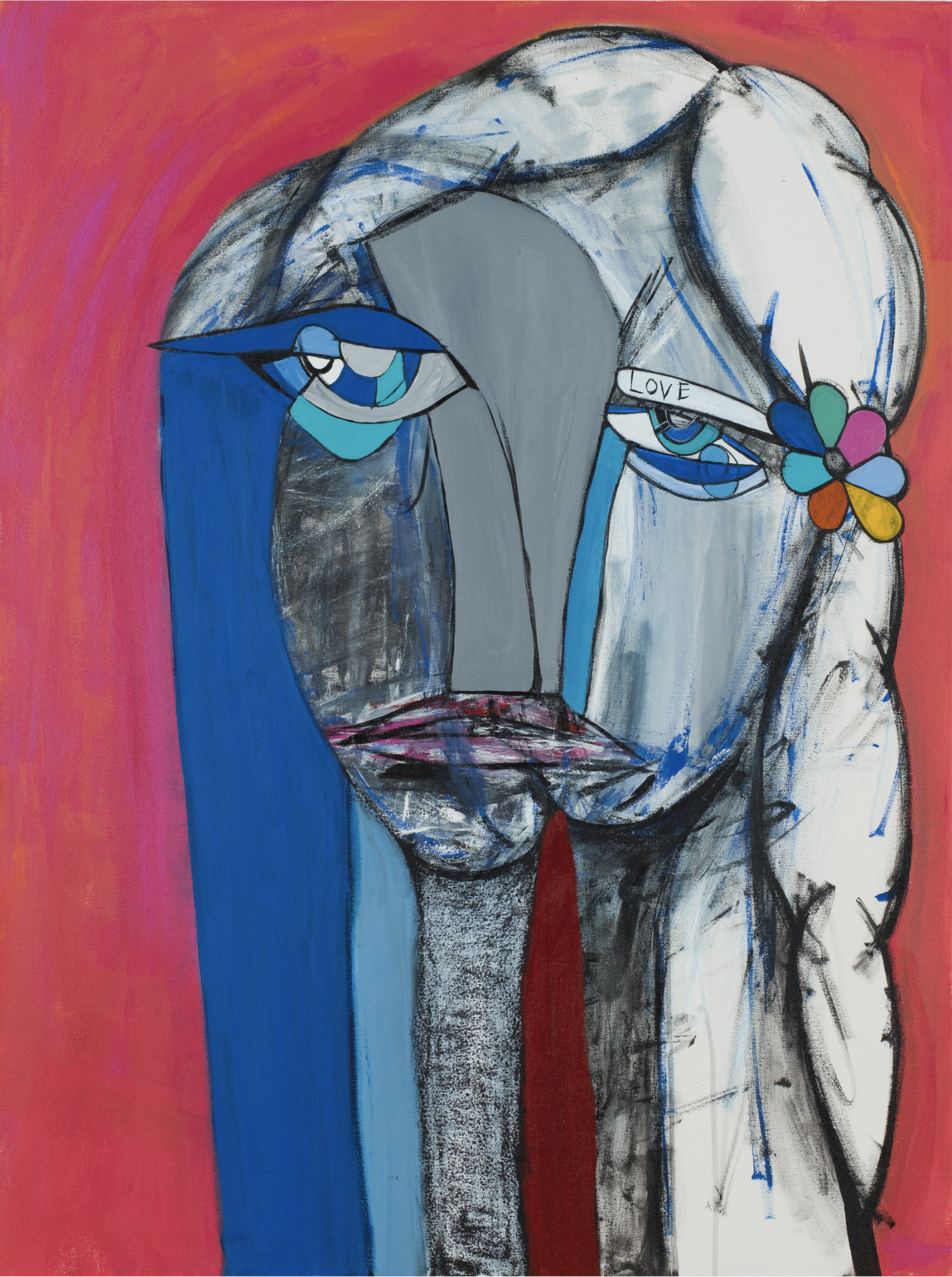 THE LOVE CHILD In The Eyes of Beauty , 2018 Acrylic on canvas 30 x 40" Price Upon Request