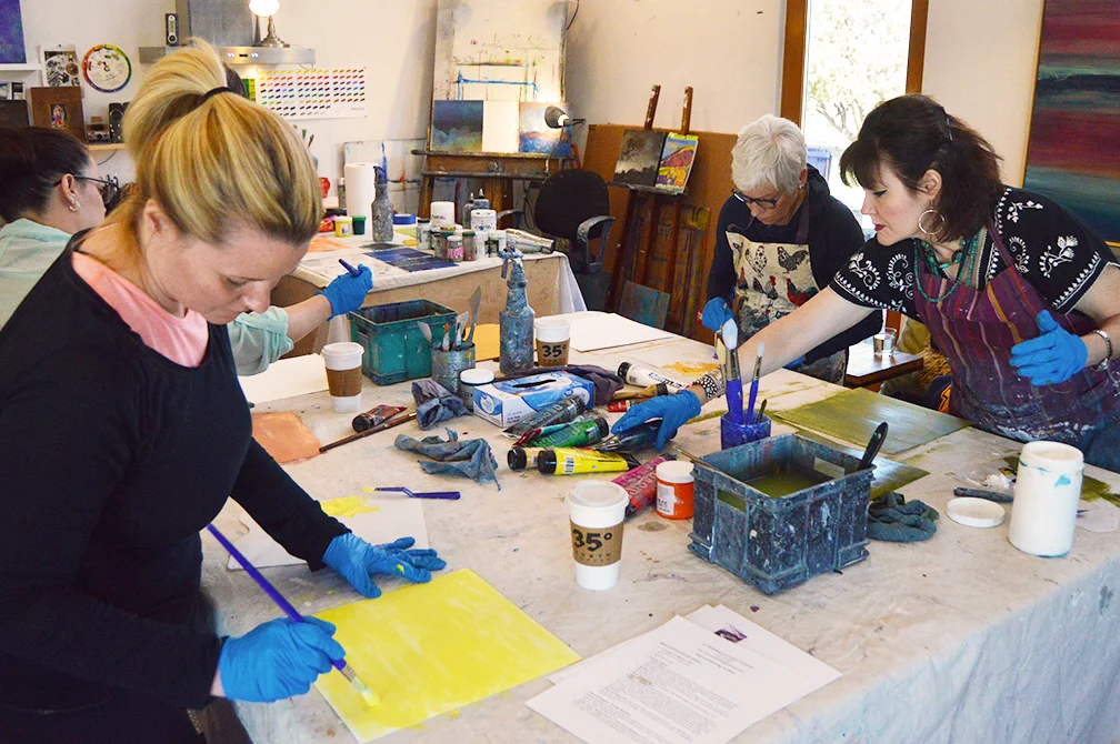 4 ladies working Painting on Paper.jpg