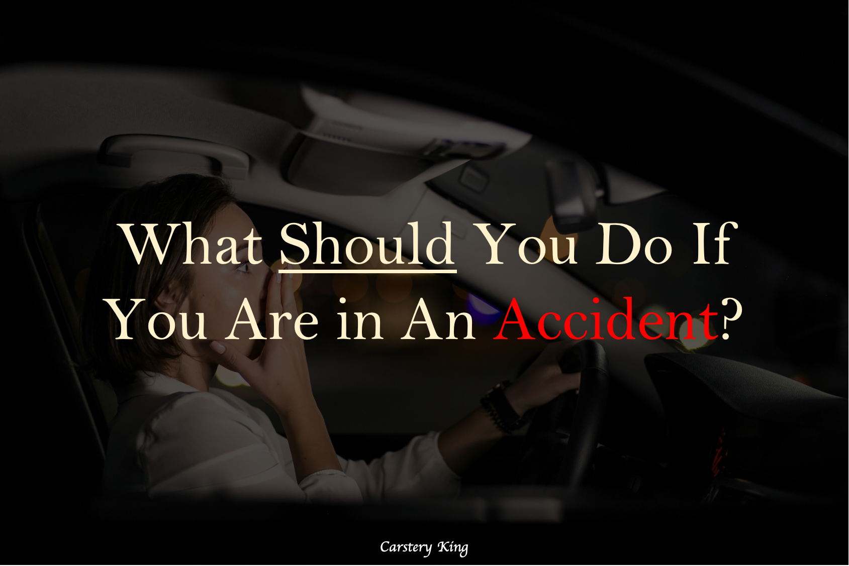 You’re In An Accident, What Should You Do??