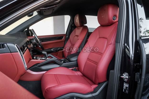 Cayenne 2018 Maroon Leather Seats Interior Conversion