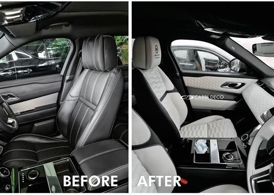 Range Rover Velar Leather Seats Custom Design S.VIP Black &amp; White