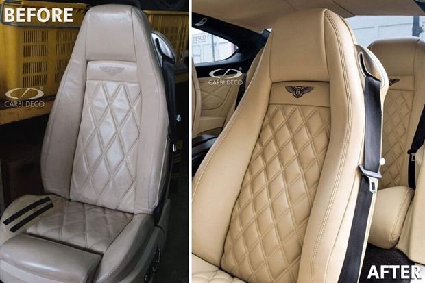 Bentley Continental GT Leather Seats Custom Design VIP Cream