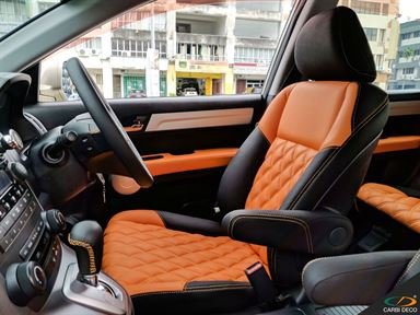 Honda CRV Leather Seats 2008 Orange Black
