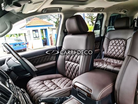 Toyota Land Cruiser Leather Seats Custom Design VIP Dark Brown