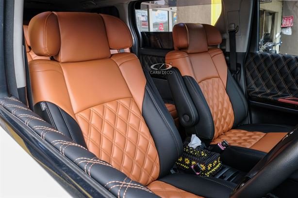 Toyota Vellfire Leather Seats ANH20 Custom Design VIP Black Brown
