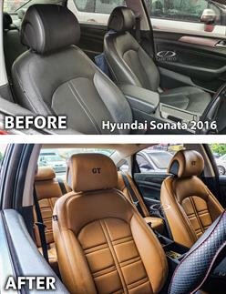 Hyundai Sonata Leather Seats 2016 Custom GT Design Brown