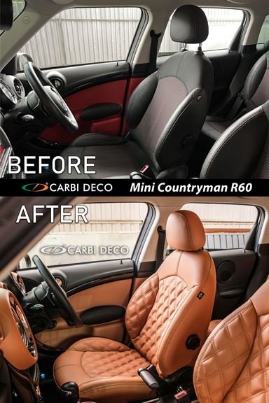 Mini Countryman Leather Seats R60 Custom Design VIP Brown