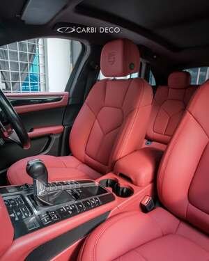 Porsche Macan Interior Color Conversion to Red &amp; Black