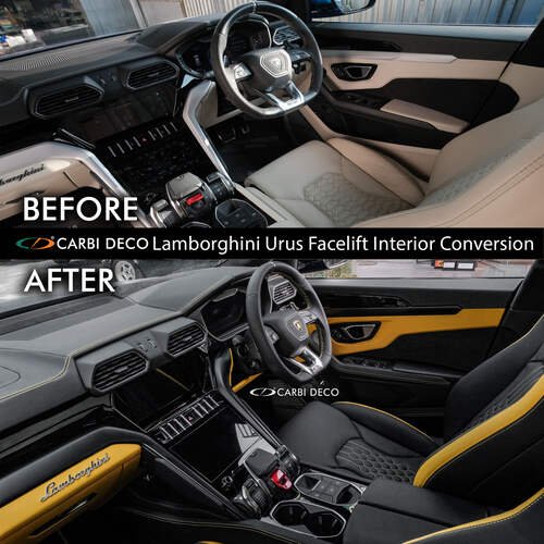 Lamborghini Urus Convert Performante Black Yellow Interior