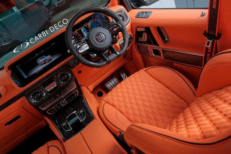 Mercedes Benz G63 AMG Custom Orange Interior