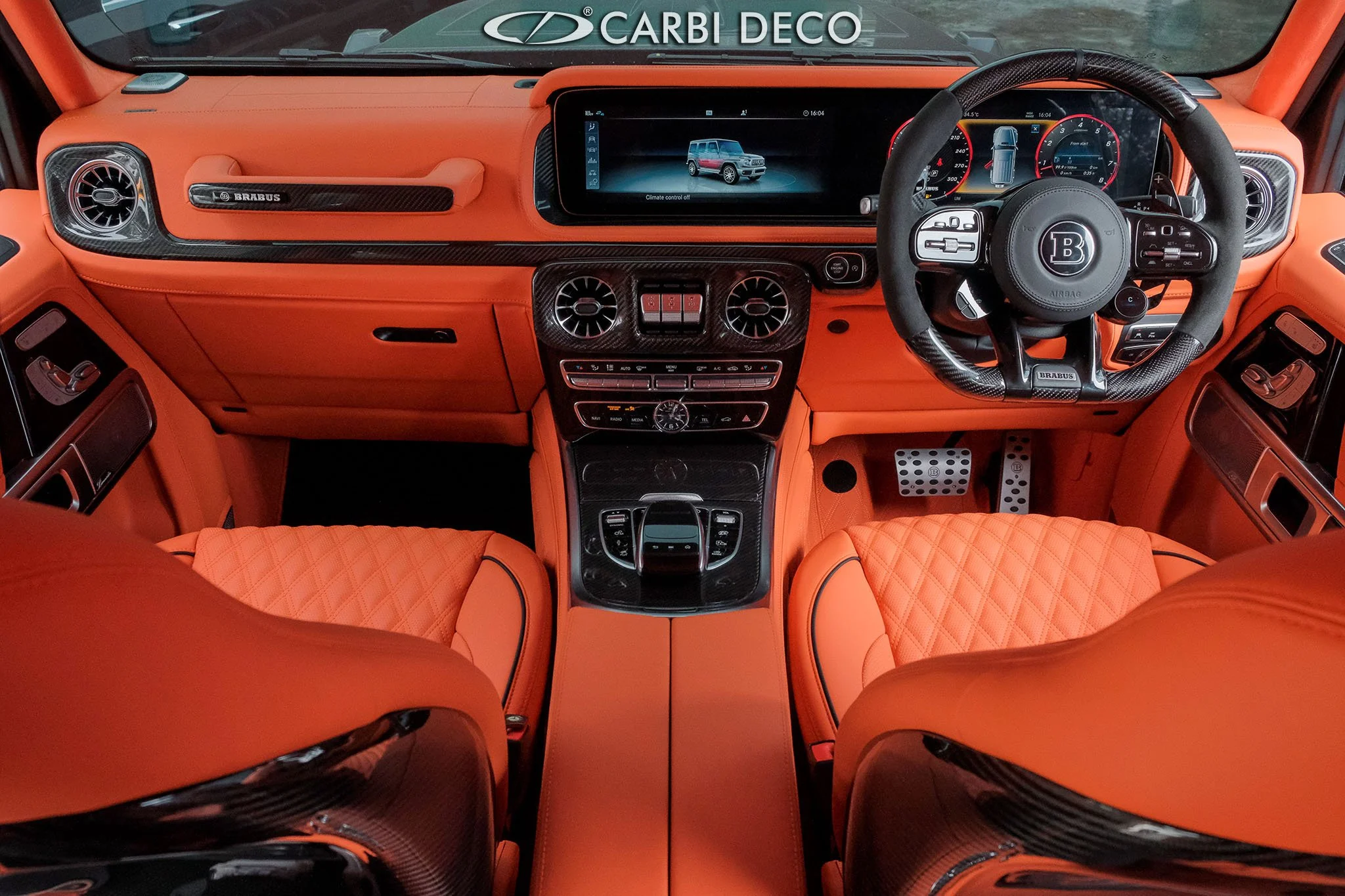 Mercedes Benz G63 Orange Custom Interior Leather Seats AMG W464 — CARBI ...