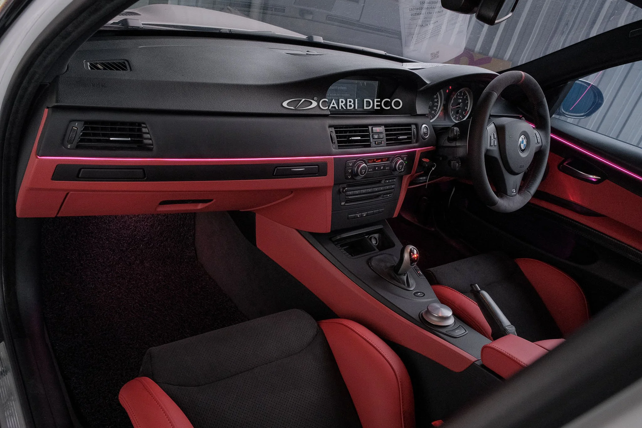 BMW E92 M3 Red Custom Interior Leather Seats with Recaro Seats (2).jpg