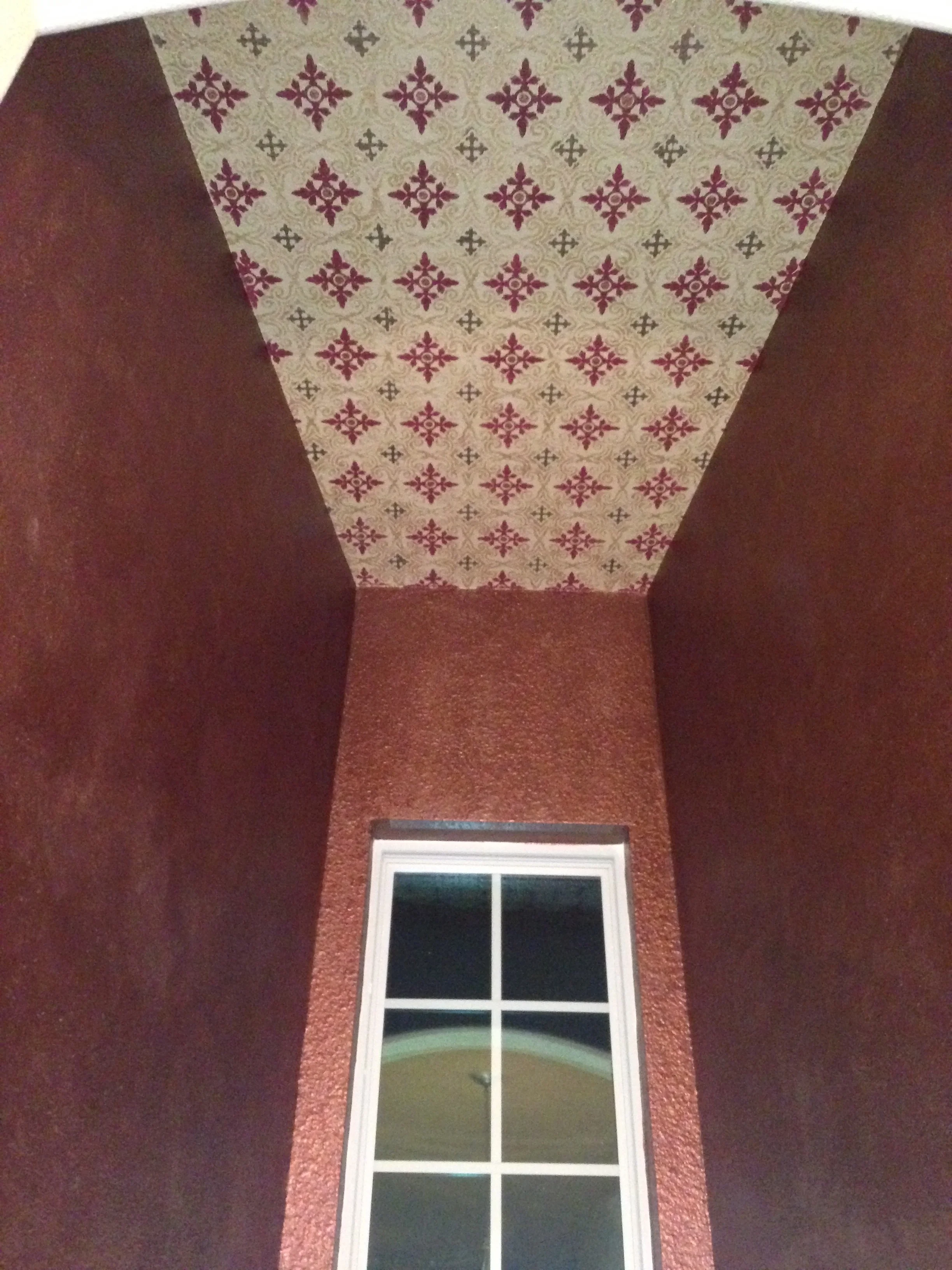 Painted Stencil with Metallic Walls