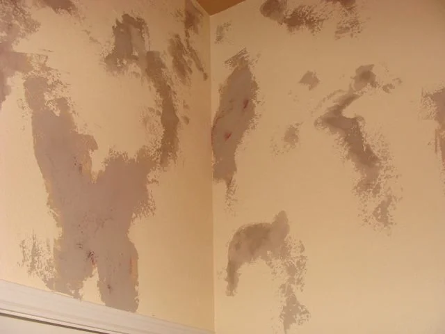 This shows the next step in achieving the crackle look by adding venetian Plaster over red paint.