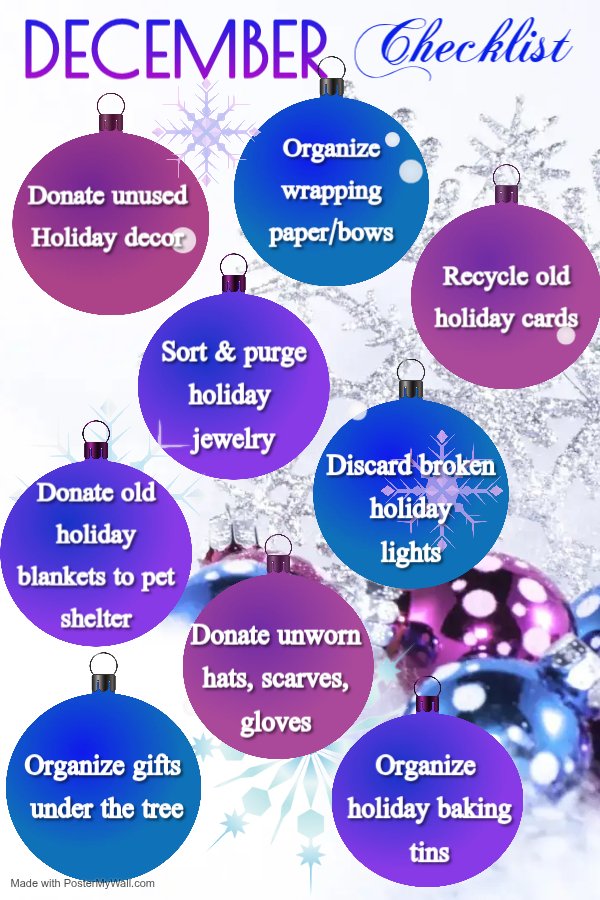 December organizing tips