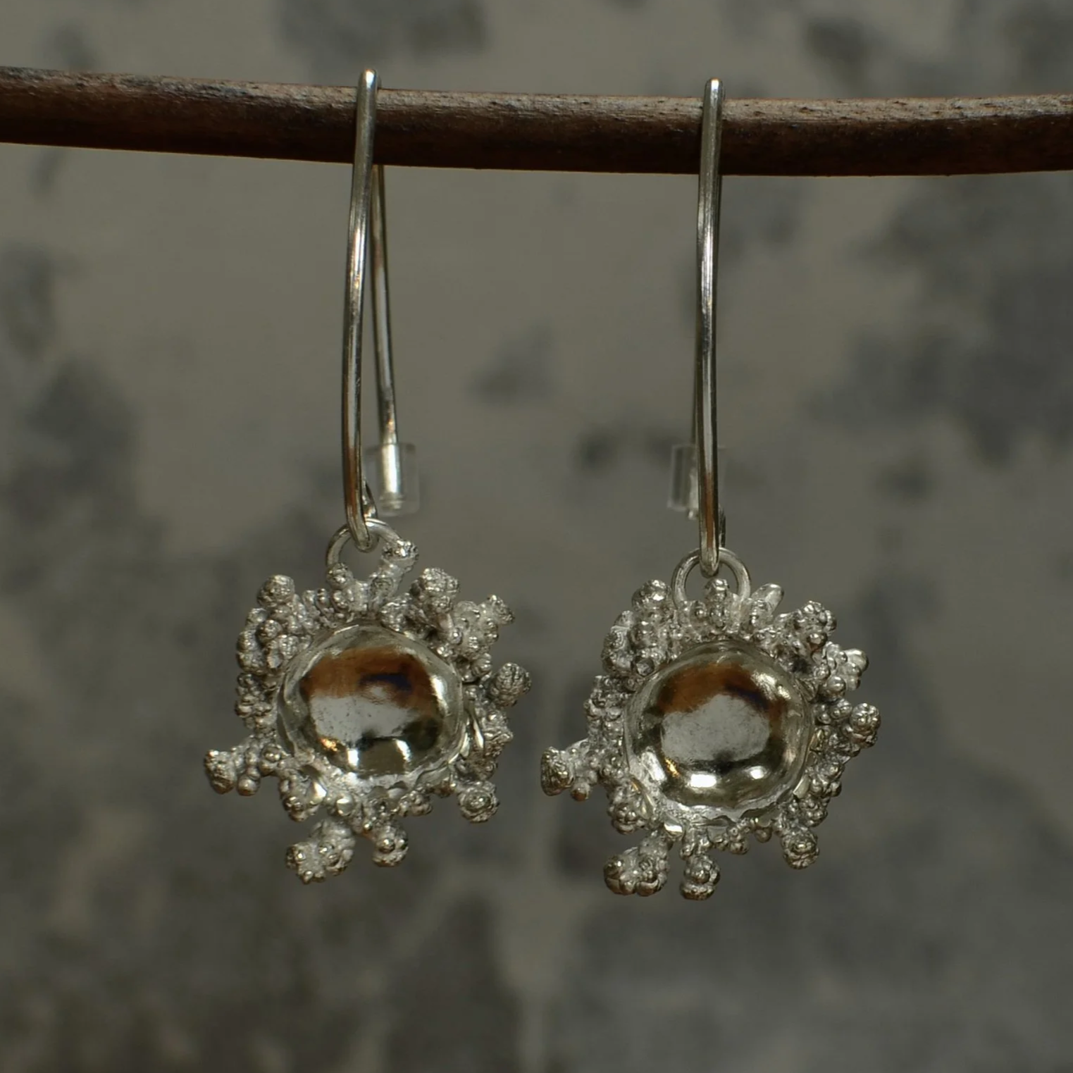 Spore Drop Earring Silver