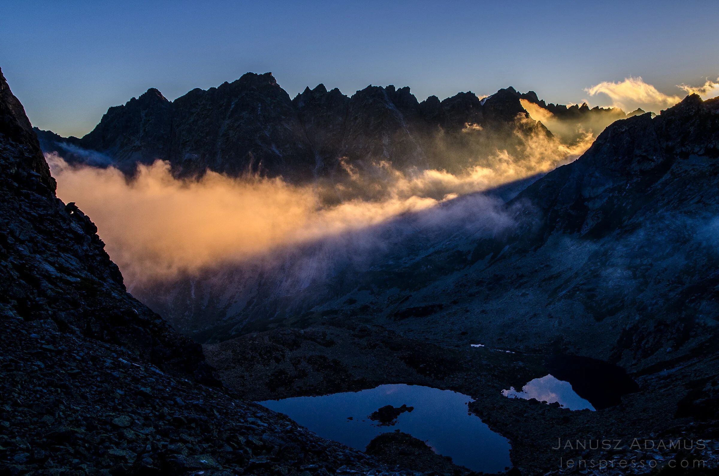 Last light over the Frog Lakes